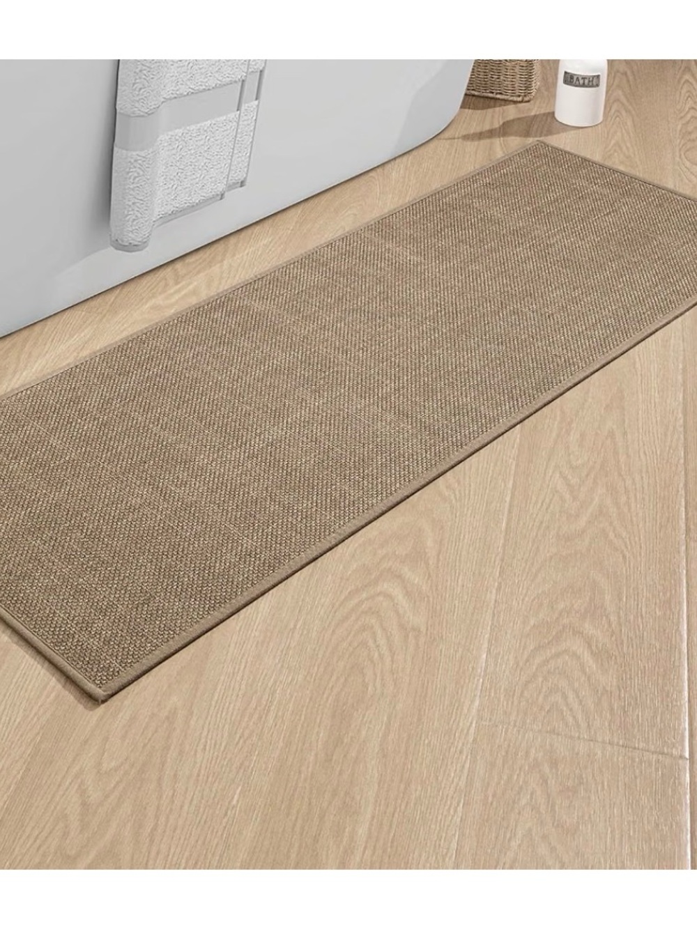 Neutral Tan Runner Door Mat - Non-Slip Entry Accent